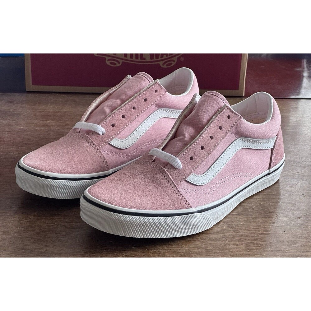 Women’s Size 8 Vans Old Skool Powder Pink True White VN0A4UHZ9AL
